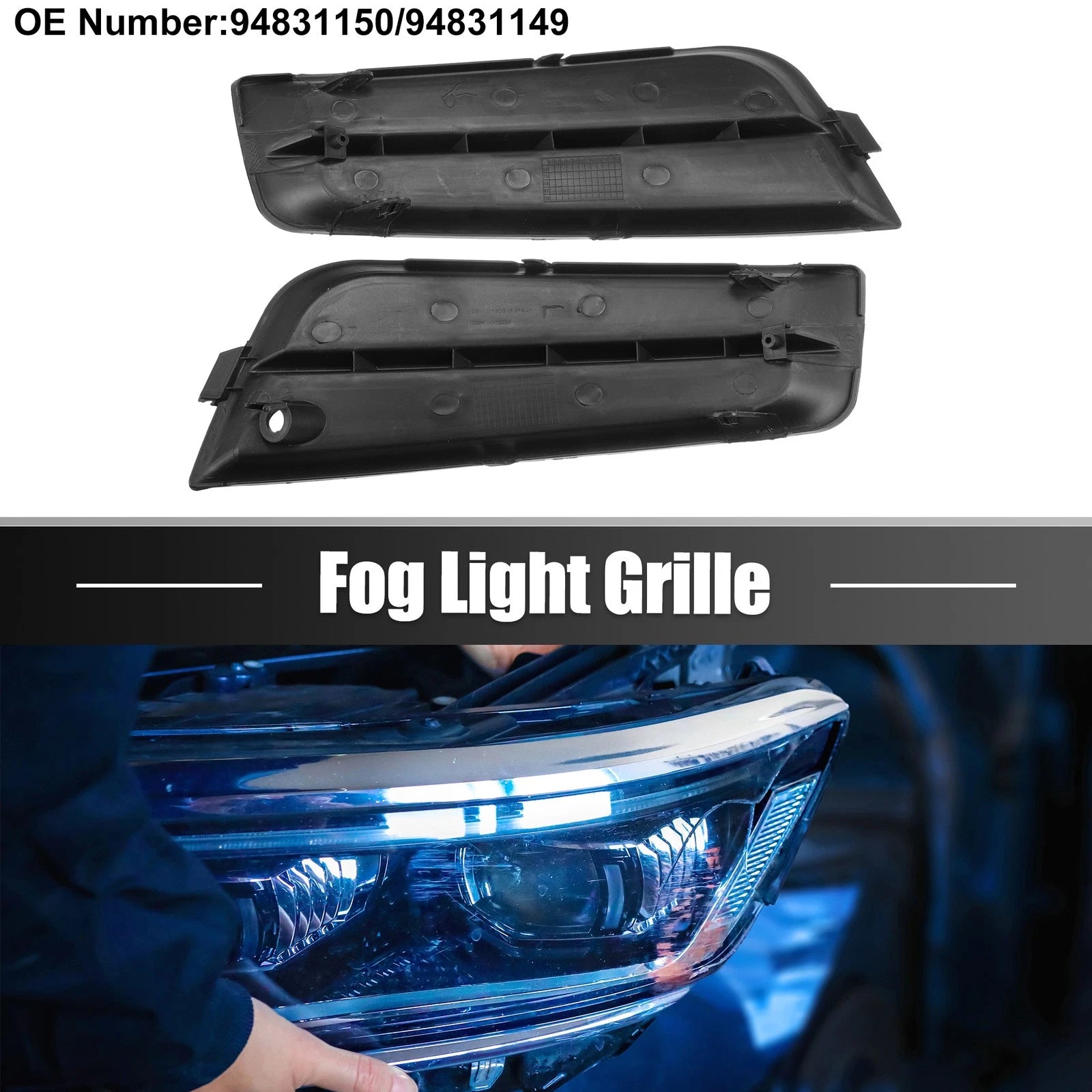 1 Pair Front Fog Light Grille Cover for Chevrolet Cruze (2011–2014) No.94831150