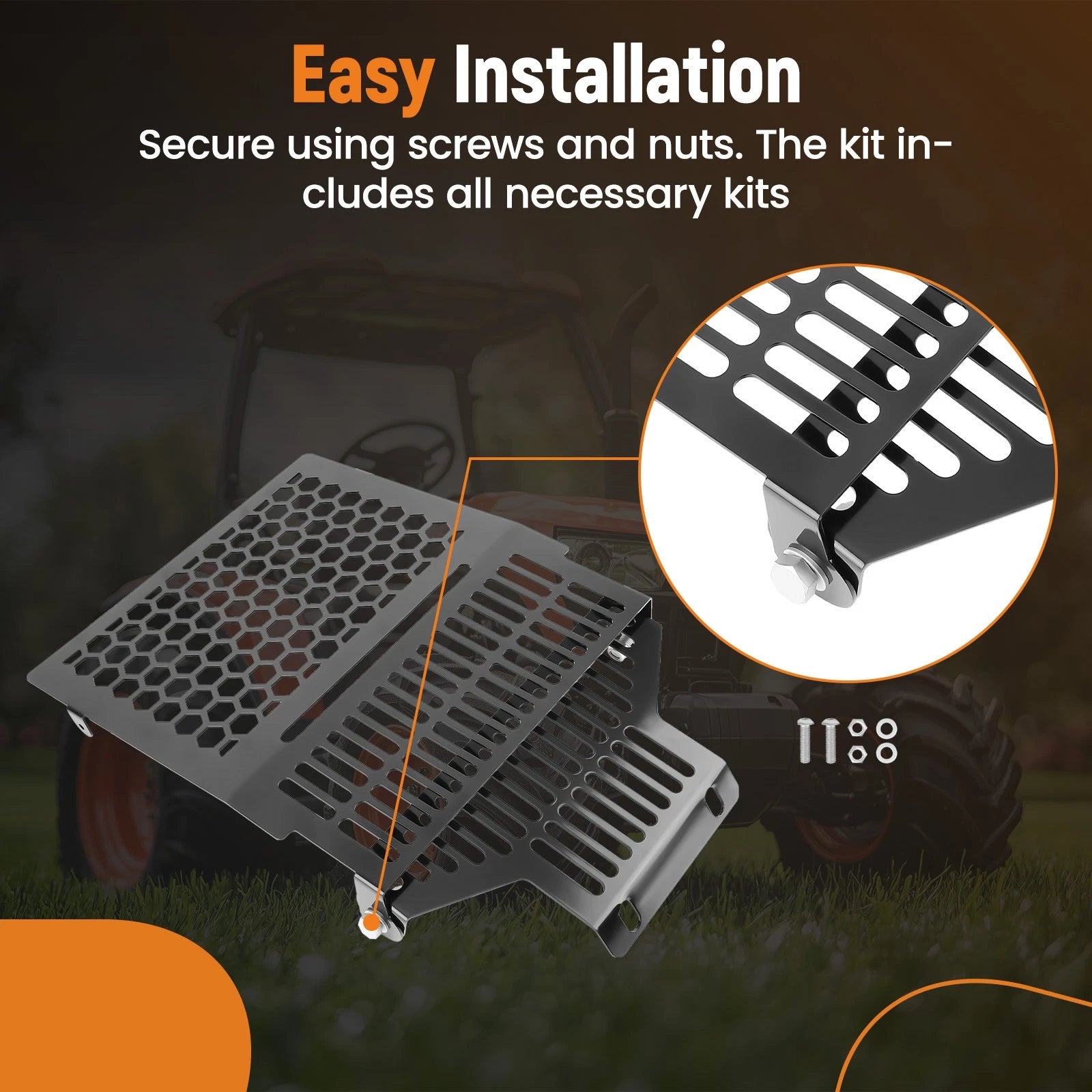 Heavy Duty Brush Guard Insert for Kubota MX4800 MX5200 MX5400 (2014–2023)