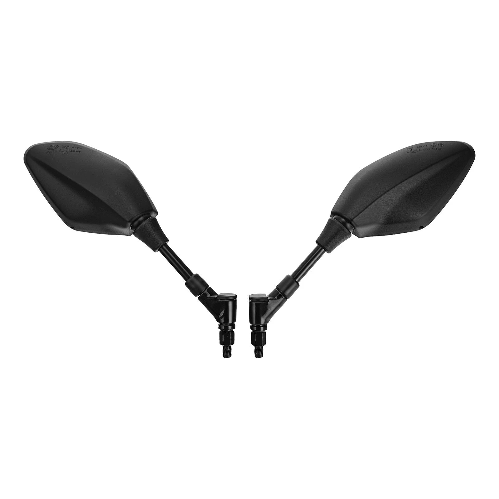 Set of 2 Universal 10mm Rearview Side Mirrors for Honda Yamaha Kawasaki Aprilia