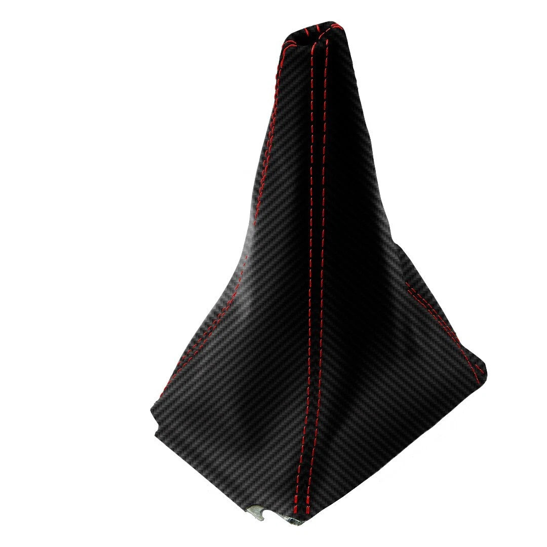 Manual Shift Boot for Jeep Wrangler (2003–2006) Carbon Fiber Red Stitch