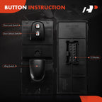 2X Front Power Window Switch for Nissan Rogue (2014-2020)