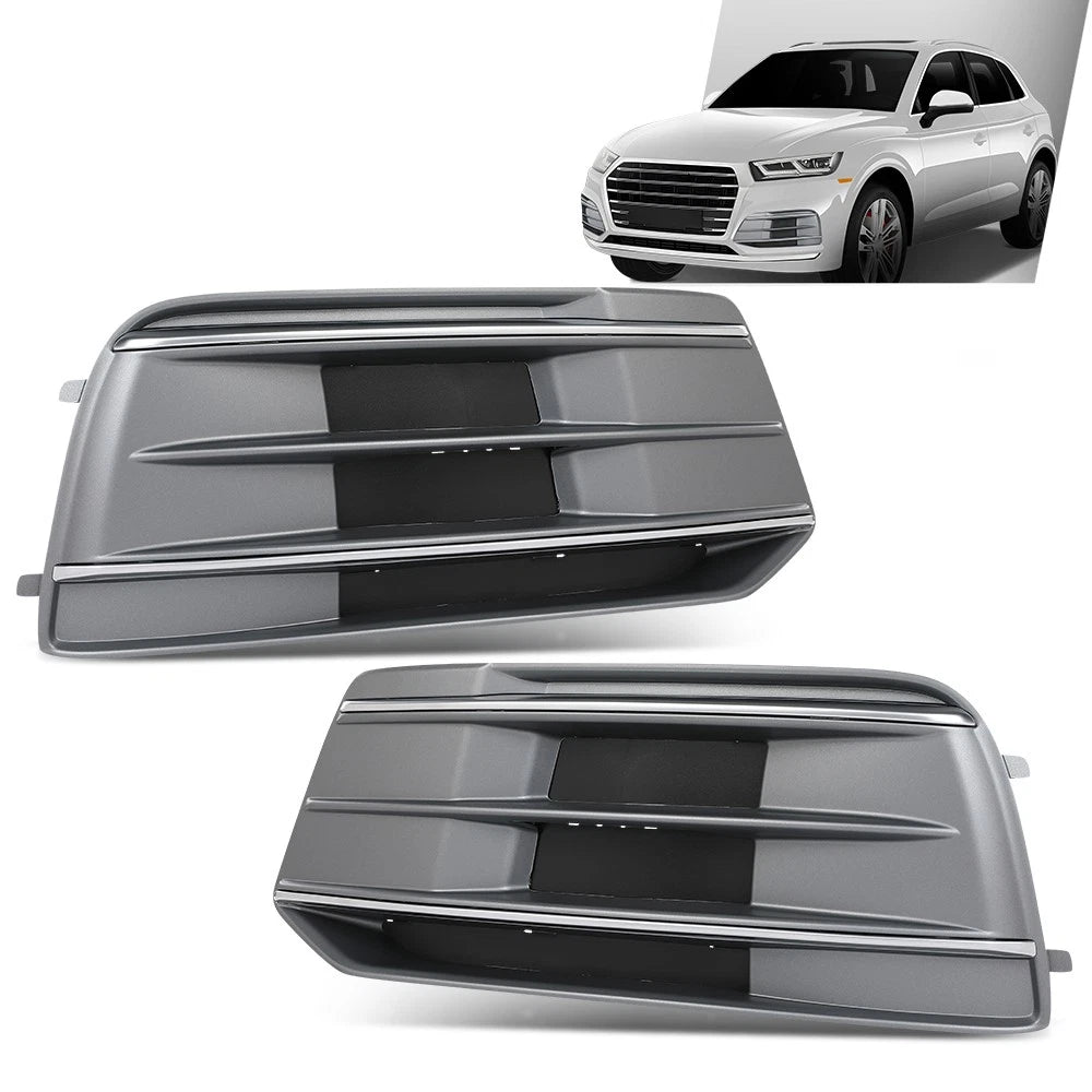 Set of 2 Front Bumper Fog Light Covers for Audi Q5 (2018–2020)
