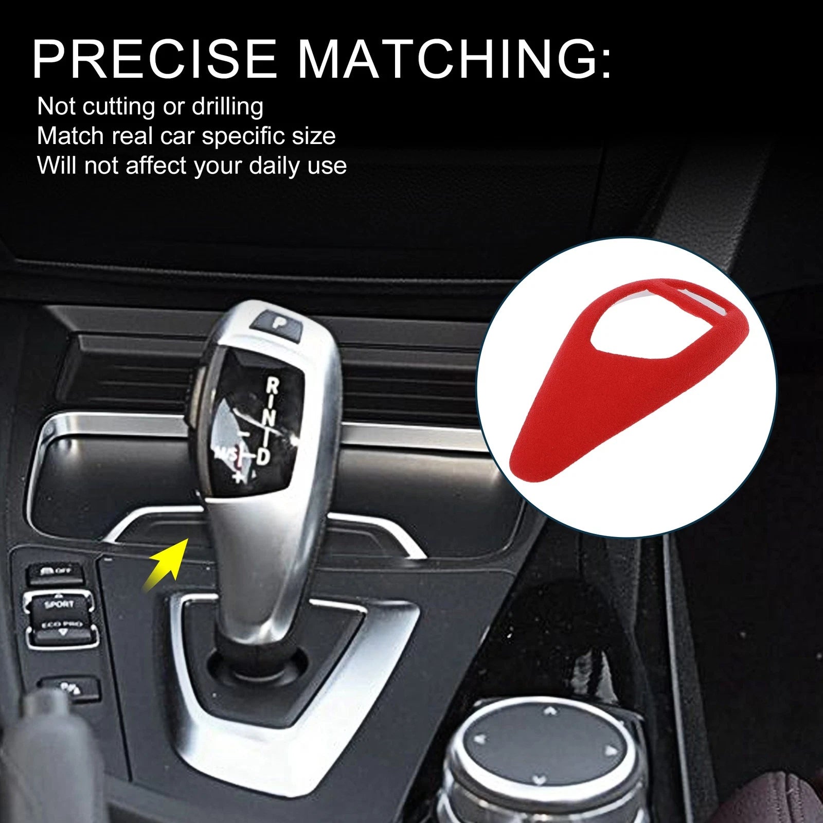 Gear Shift Knob Cap Cover for BMW 3 4 Series F30 F31 F32 F36 M235i (2013–2019) Red