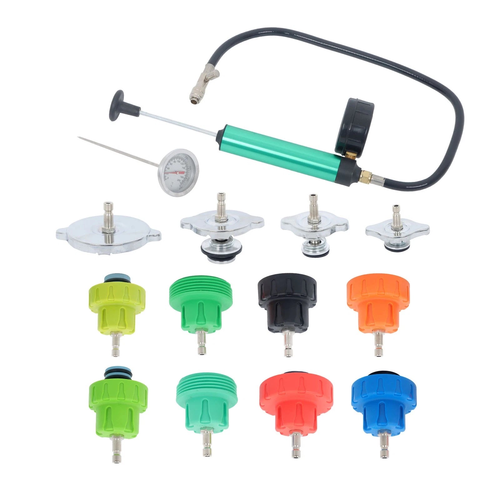 14 PC Coolant Radiator Pressure Tester for Automotive Cooling Systems