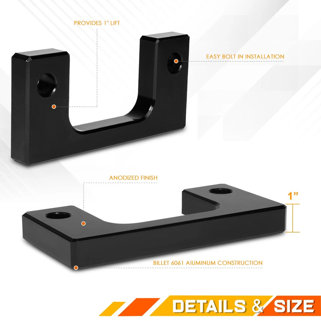 1" Front Low Mount Lift Kit Spacers for Chevy Silverado/GMC Sierra 1500 (2007–2022)