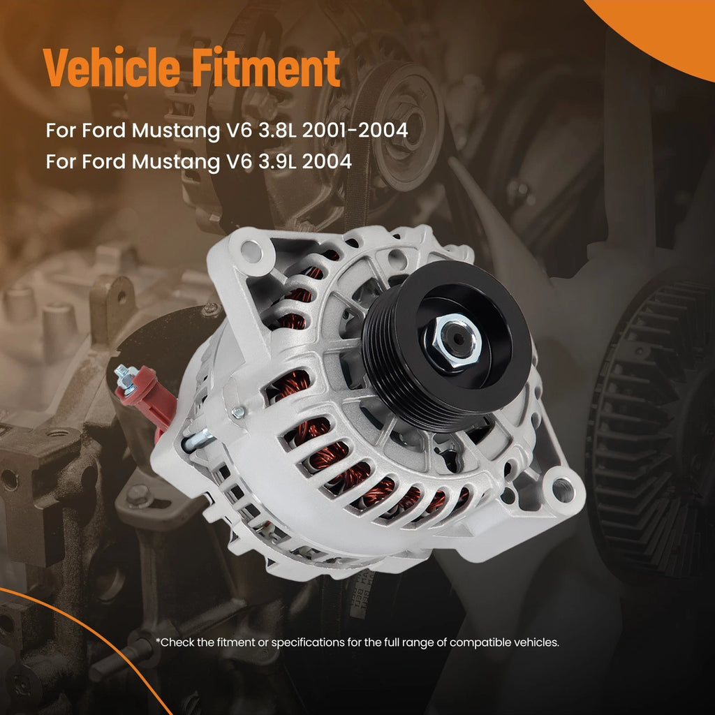 100A 12V Iron Alternator for Ford Mustang V6 3.8L 3.9L (2001–2004) 1R3U-10300-AD