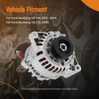 100A 12V Iron Alternator for Ford Mustang V6 3.8L 3.9L (2001–2004) 1R3U-10300-AD