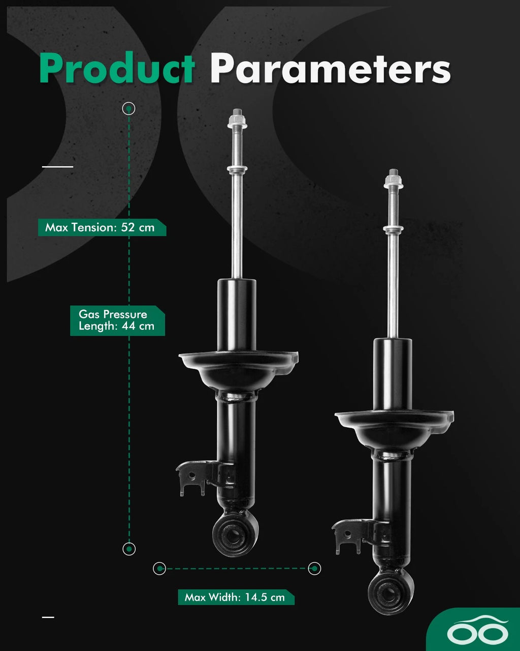 Front Pair Shocks Struts for Toyota Tacoma (2005–2014)