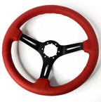 14in Slotted Steering Wheel Grip with Horn Button for Red Leather (2005–2025)