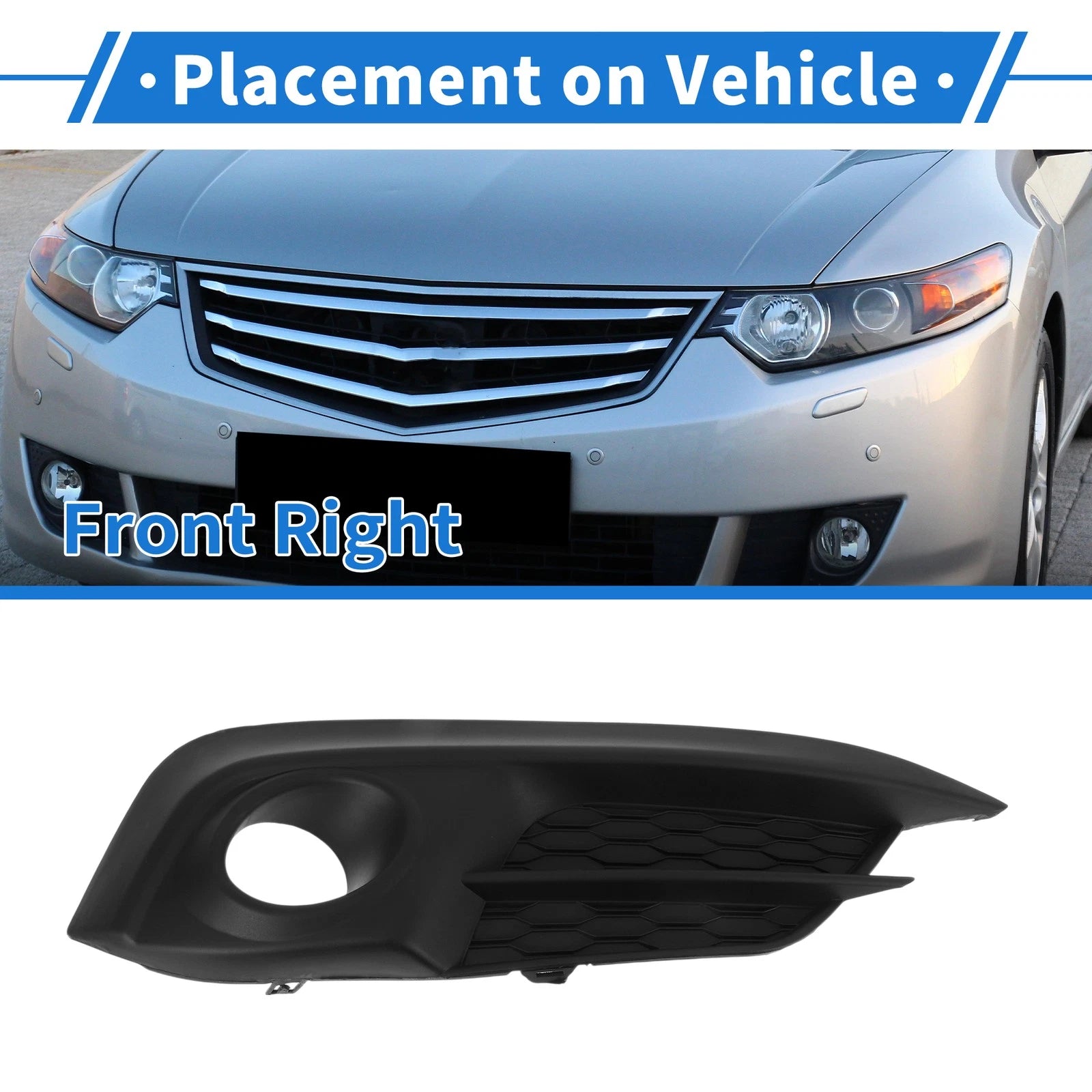 Front Right Fog Light Grill No. 71103TBAA10 for Honda Civic (2016–2018)