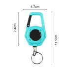2X Elastic Pull Rope Keychain with Telescopic Buckle for Outdoor Activities