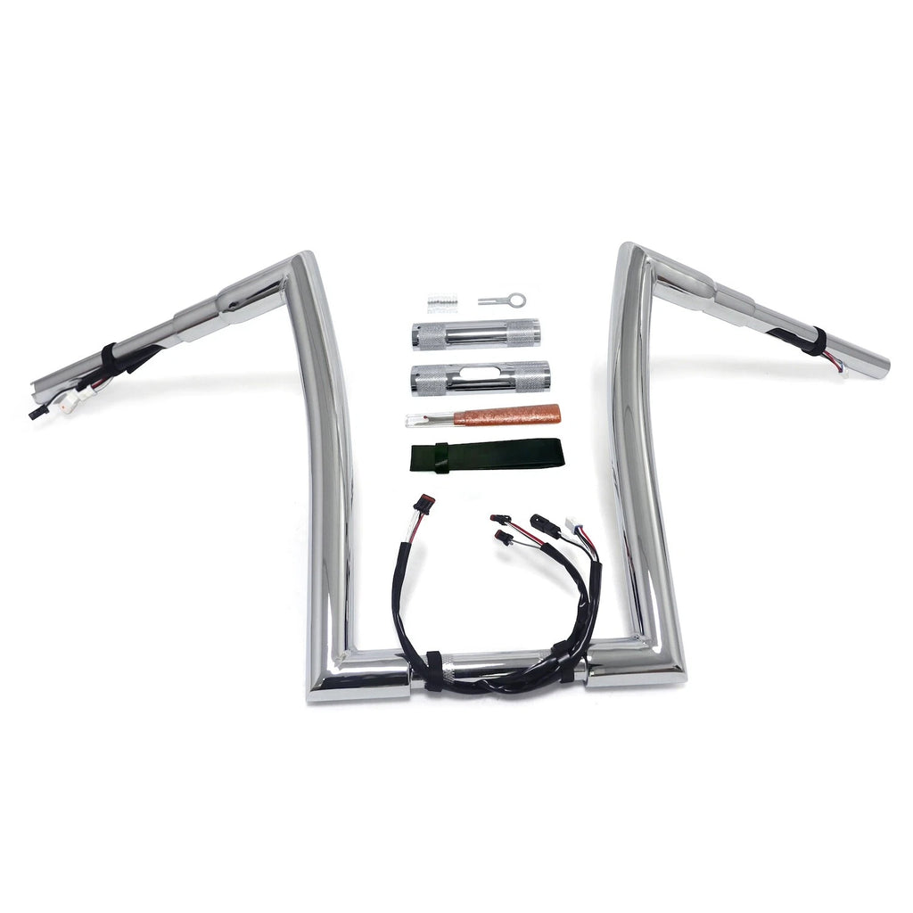 14" Prewired 1.5" 32mm Ape Hanger Handlebar for Harley Road King (2016–2023)