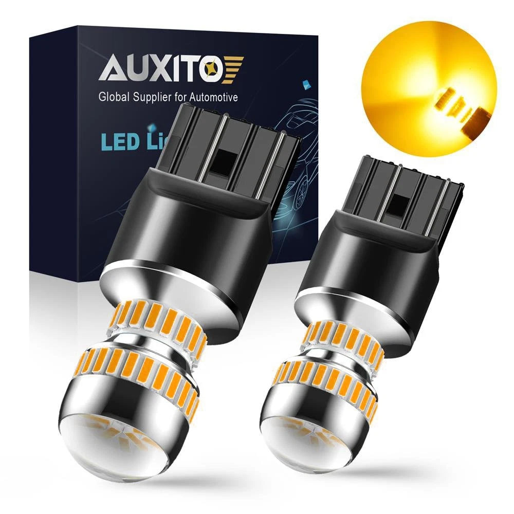 Set of 2 LED Amber Yellow Front Turn Signal Bulbs for Various Models