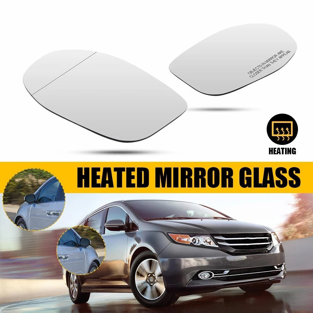 2X Heated Mirror Glass for Honda Odyssey (2014–2017) Passenger Side W/ Backing EXV