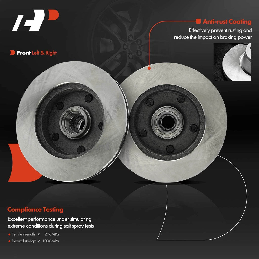 Front Disc Brake Rotors & Ceramic Pads for Ford F-150 (1994–1996)