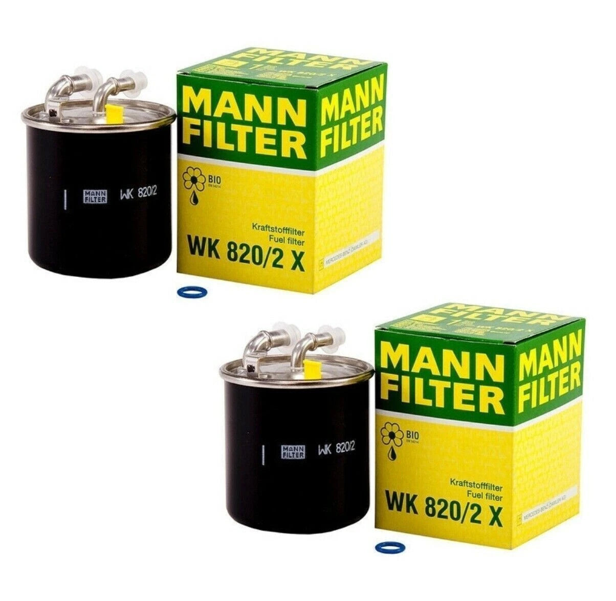 Set of 2 Fuel Filters MANN for Mercedes W164 GL320 W212 W251 W906 (2006–2016)