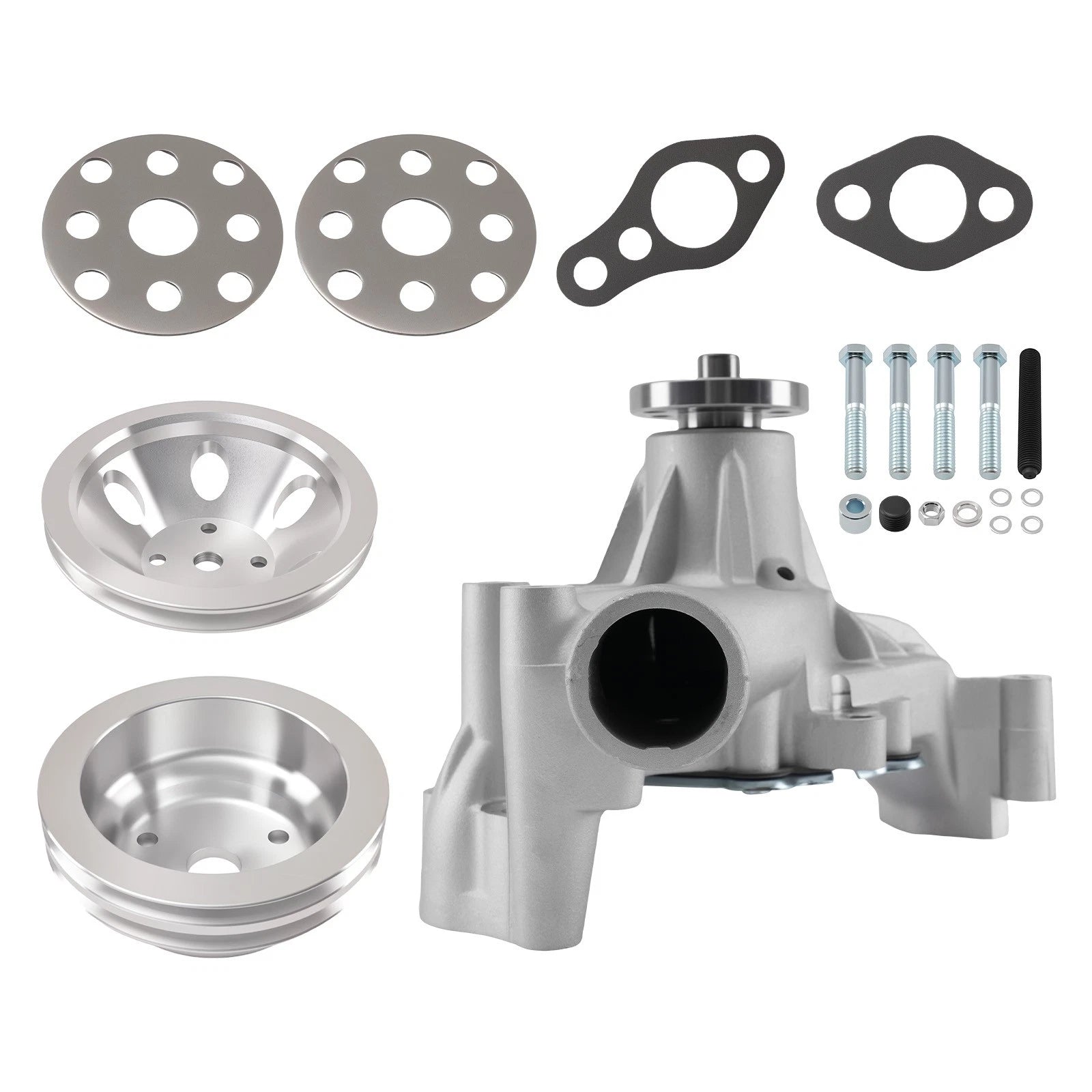 Belt Driven Water Pump Kit for Small Block Chevy 305 350 400 (1969–1989)