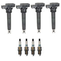 Set of 4 Ignition Coils & Iridium TT Spark Plugs for Audi A4, VW Tiguan (2009–2016)
