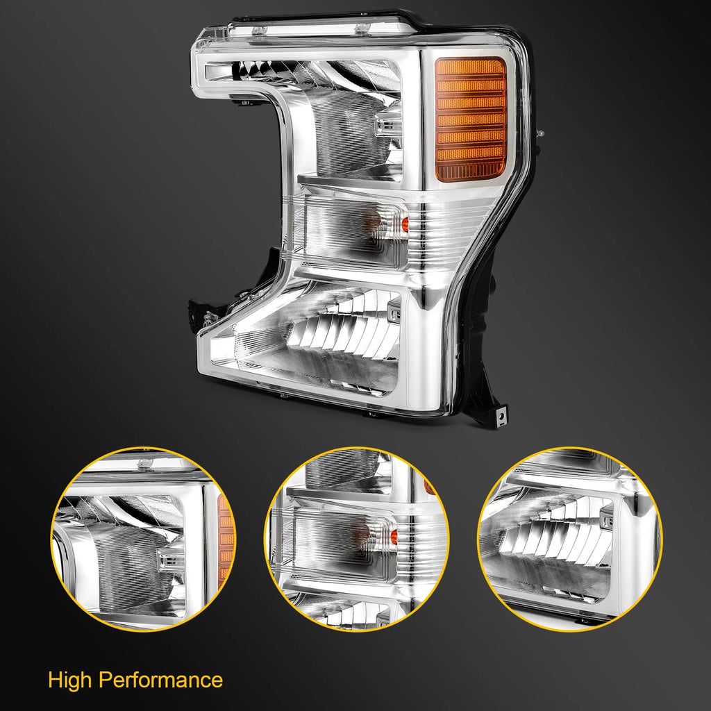 Driver Left Side Halogen Headlight for Ford F250 F350 Super Duty (2020–2022)