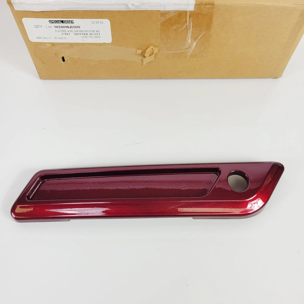 OEM Right Saddlebag Latch Hinge Cover for Harley Touring (2014–2023) Mysterious Red Sunglo