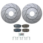 Front Brake Kit with 280mm Drilled Rotors & Semi-Metallic Pads for Kia Soul (2010–2023)