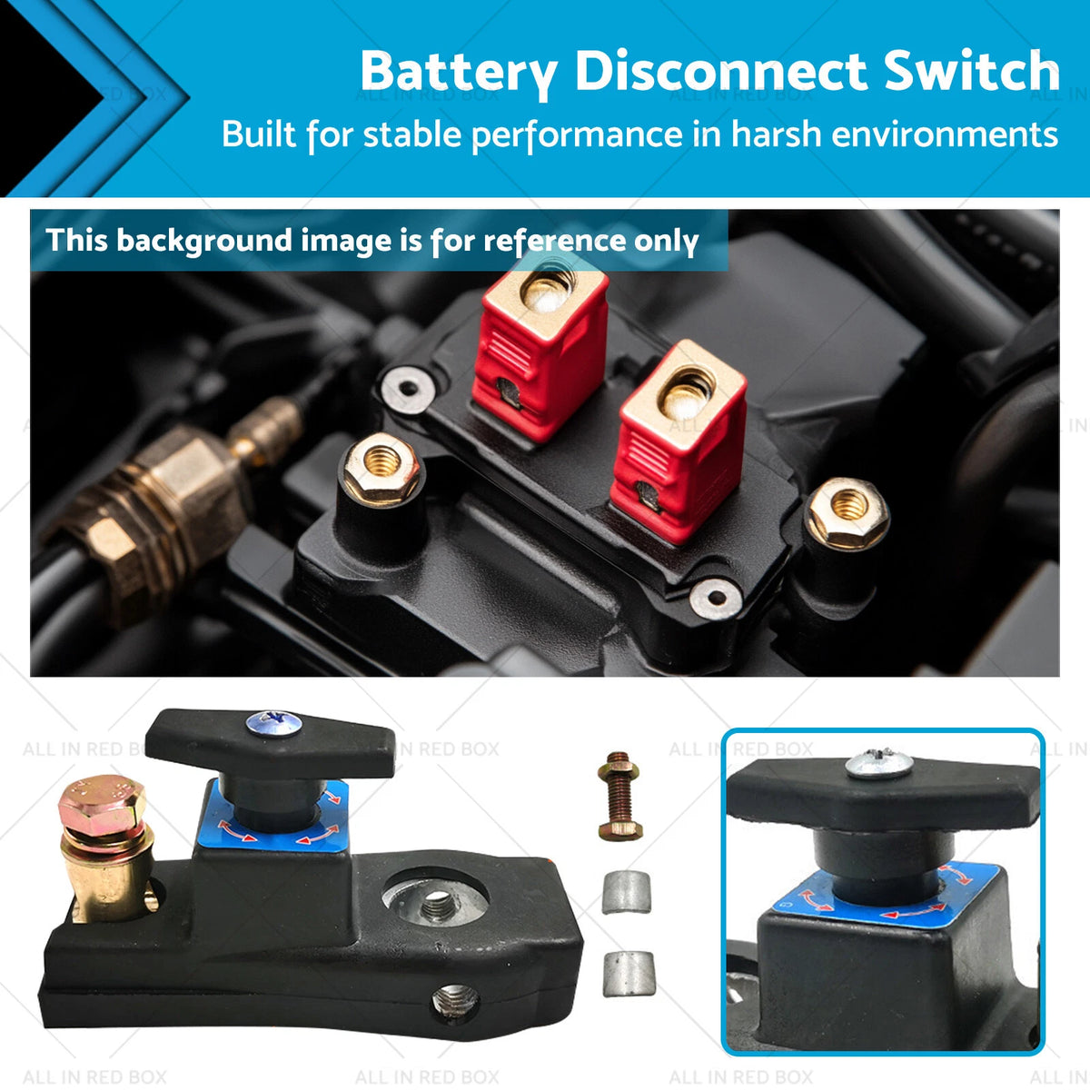 Battery Disconnect Isolator Kill Switch for Car Boat RV (12V 24V)