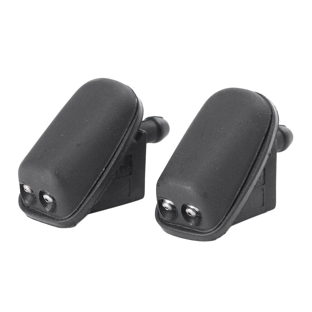 2X Wiper Spray Jet Nozzle Washer for Ford Fiesta (2001–2008) Black