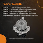 Engine Coolant Water Pump for Volkswagen Beetle 2.0L (1998–2005)