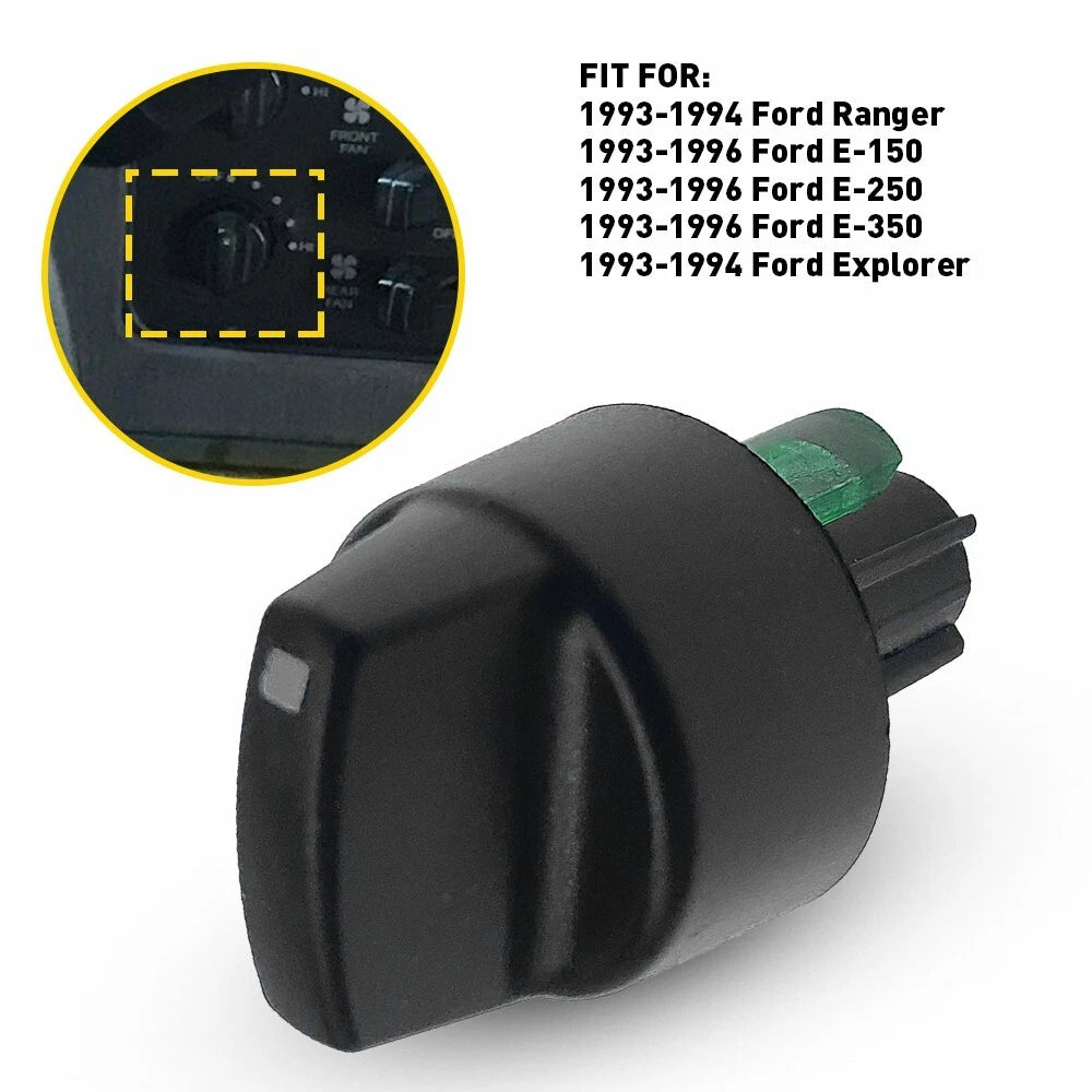 Heater AC Fan Speed Control Knob for Ford E-150 E-250 E-350 (1993–1996)