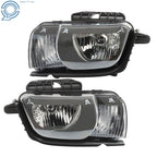 Set of 2 Halogen Headlights for Chevrolet Camaro (2010-2013) Black Housing