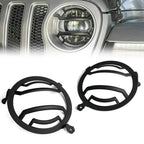 Headlight Lamp Cover Trim for Jeep Wrangler JL JLU 2018-2023 & Gladiator JT 2020-2023