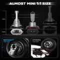 2X H11 20000LM LED Headlight Bulbs Kit 90W High/Low Beam 6500K for
