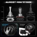 2X H11 20000LM LED Headlight Bulbs Kit 90W High/Low Beam 6500K for