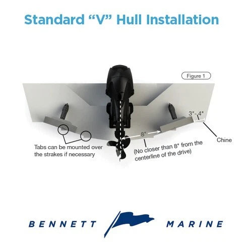 Bennett Self-Leveling Trim Tab System 6BT-50109-52-00 for Marine Applications