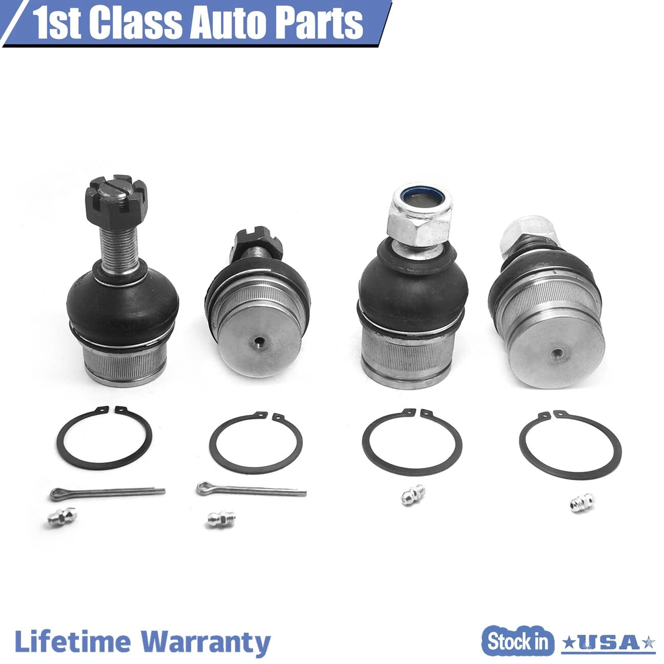 Set of 4 Front Suspension Ball Joints for Ford F-250 F-350 Excursion (1994–2019)