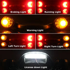 Matte Black Bullet Rear LED Turn Signals Bar for Harley Road Street Glide (2010–2023)