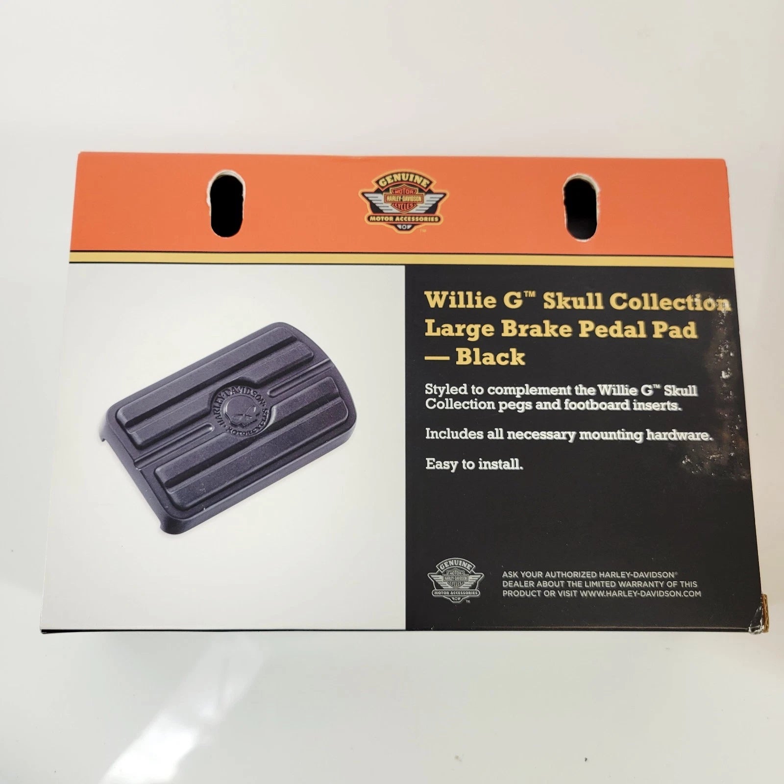 Willie G Skull Brake Pedal Pad for Harley-Davidson Softail/Touring (1986–2017)