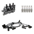 Set of 6 Denso Ignition Coil Wires & NGK Spark Plugs for Taurus Sable (1996–1999)