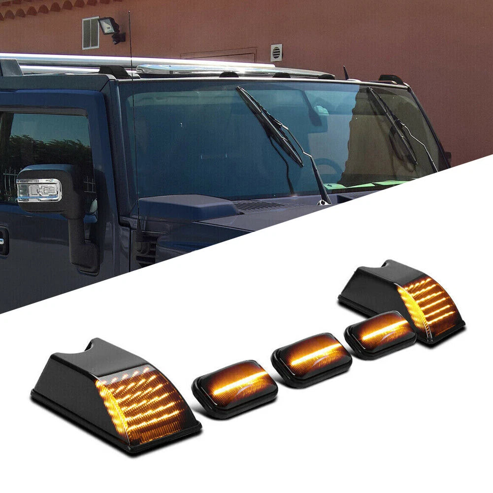 5X Smoke Amber LED Cab Roof Running Light for Hummer H2 (2003–2009)