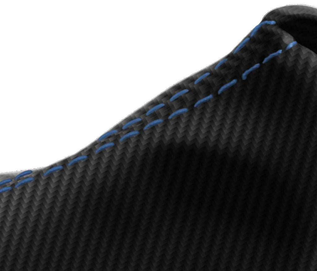 Automatic Shift Boot for Land Rover LR2 (2008–2012) Carbon Fiber Blue Stitch