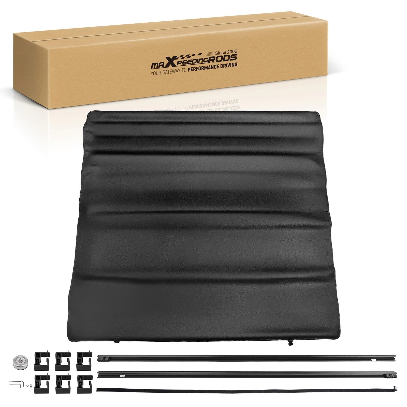 6.6FT Vinyl Roll Up Tonneau Cover for Chevy Silverado GMC Sierra (2014–2026)
