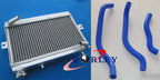 Aluminum Radiator & Blue Silicone Hose for Honda TRX250R (1986-1987)