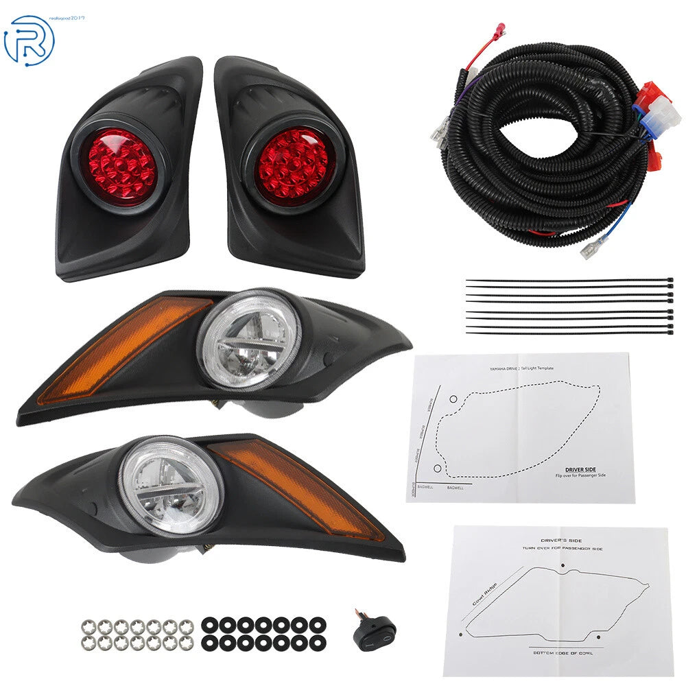 LED Headlight Taillight Light Kit for Yamaha Drive 2 Golf Cart (2017–Present)
