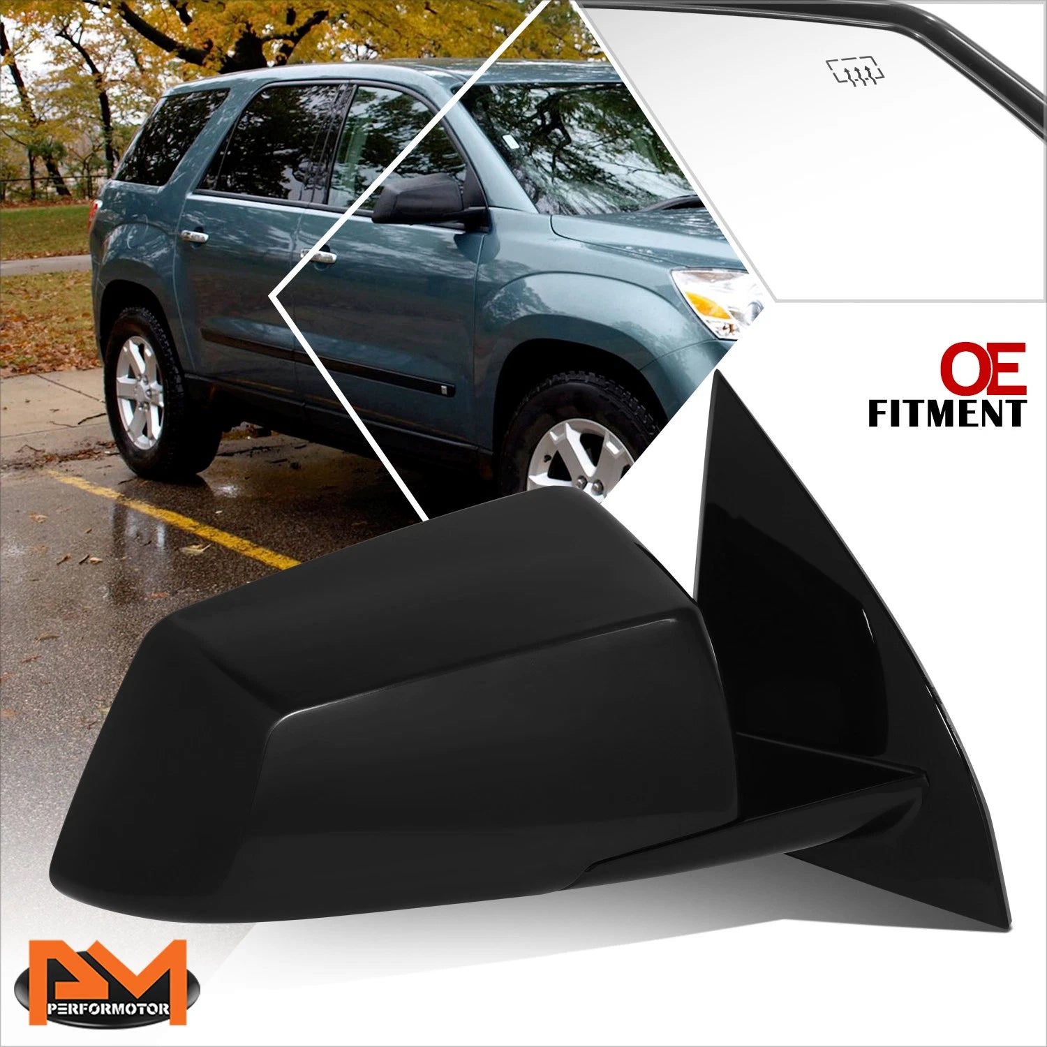 Power Adjust Heated Side View Mirror Right for Saturn Outlook (2007–2008)