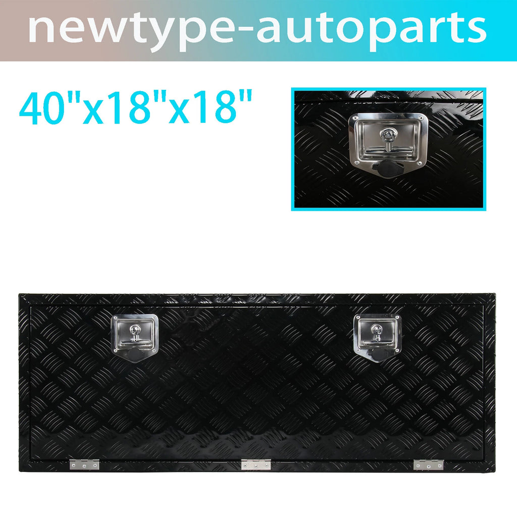 48" x 18" x 18" Black Aluminum Tool Box for Pickup Truck (Universal)