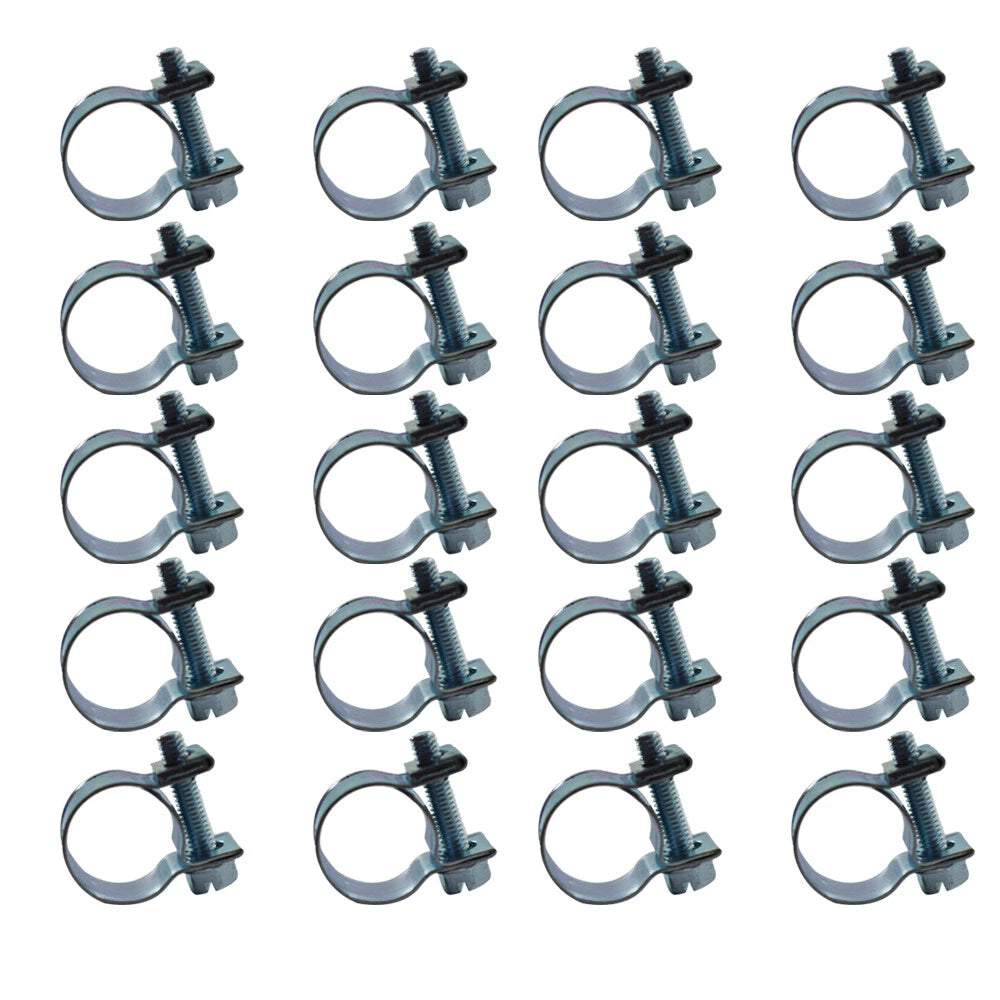 Set of 20 Fuel Injection Hose Clamps 13mm - 15mm