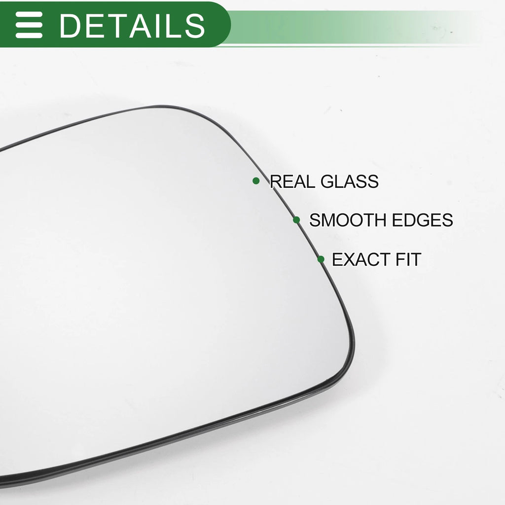 Left Side Heated Convex Mirror Glass for Ford Galaxy (1995–2006)