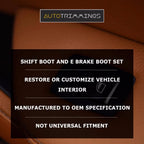 Set of 2 Manual & E Brake Boots for Mazda Miata MX5 (2006–2013) Gray Stitch