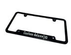 License Plate Frame Engraved Chevrolet Custom Deluxe Front (2010–2019)