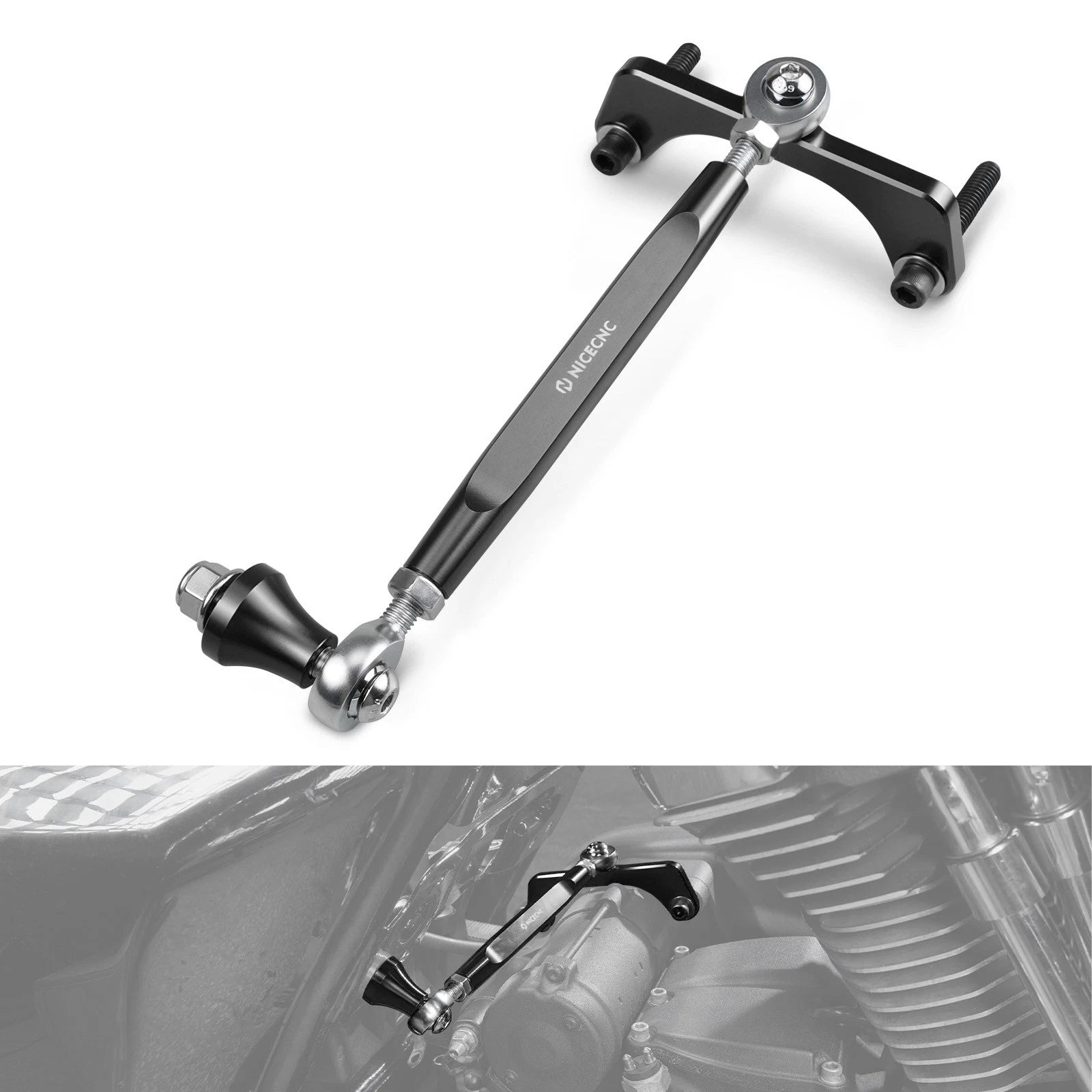Set of 2 Aluminum Touring Stabilizers for Harley Road King Police (2017–2024)